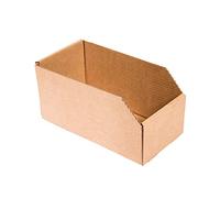 ONLY BOXES Lot de 10 boîtes de rangement en carton ouvertes avec plateau de rangement 20 x 20 x 15 cm