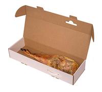 Only Boxes Lot de 2 boîtes à jambon en carton Blanc 80 x 25,5 x 13 cm