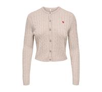 Only - Cardigan à manches longues et col rond à boutons - Femme - Pulls - Beige - Taille: 44 FR