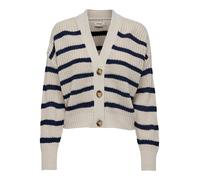 ONLY Cardigan 'ONLCarol' bleu foncé / taupe, Taille L