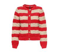 ONLY Cardigan 'ONLCRYSTAL' beige / rouge, Taille L