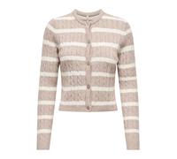 ONLY Cardigan 'ONLKATIA' cappuccino / blanc, Taille M