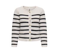 ONLY Cardigan 'ONLLaura' noir / blanc cassé, Taille XL