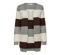 ONLY Cardigan 'ONLLESLY' brun foncé / gris / greige, Taille XS