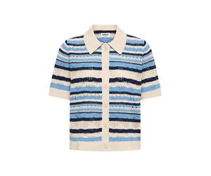 ONLY Cardigan 'ONLLULA' beige / bleu / bleu marine, Taille XL