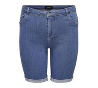 ONLY Carmacoma Short en Jean Stretch Grande Taille Carthunder, Denim Bleu Moyen, 52