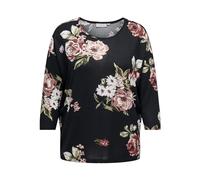 ONLY CARMAKOMA Caralba Noos Débardeur 3/4 Haut, Black Rose Bouquet Flowers, M Femmes
