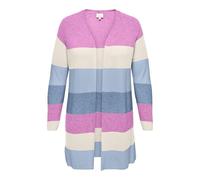 ONLY Carmakoma Caratija L/S Stripe Cardigan KNT, Rose Fuchsia, S Femme