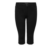 ONLY Carmakoma CARAUGUSTA Life HW Skinny Knickers Black Shorts, 46 Femme