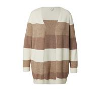 ONLY Carmakoma Cardigan 'CARESLY' taupe / gris clair / blanc, Taille 5XL-6XL