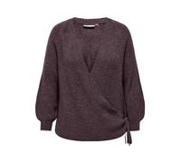 ONLY Carmakoma Cardigan Curvy - À Manches Longues Pull en Maille Rose Brown S Rose Brown S