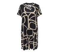 ONLY Carmakoma Carfyrla Life S/S V-NCK Blk AOP Dre Noos, Noir-5, XL Femmes