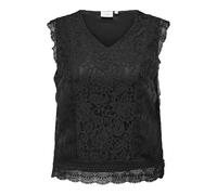 ONLY Carmakoma Carkaro S/L Lace Top WVN Noos, Noir, 48 Femmes