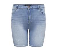 ONLY CARMAKOMA Carlaola Reg DEST DNM Short en Jean pour Femme, Bleu Jeans Clair, 46