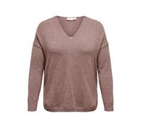ONLY Carmakoma Carmargareta Ls KNT Noos Pull pour Femme, Rose/Marron, M