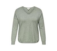 ONLY Carmakoma Carmargareta Ls Pullover KNT Noos Pull-Over, Basil/Détail : mélangé, 50-52 Grande Taille Femme