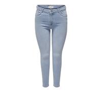 ONLY CARMAKOMA Carpower Mid Push Up SK DNM Azg944 Coupe Skinny, Bleu Jeans Clair, 54W x 32L Femme