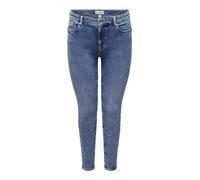 Only Carmakoma Carpower Mid Skinny P Up DNM Soo411 Noos Jean, Bleu Moyen (Denim Bleu Moyen), 46W x 32L Femme