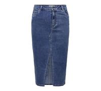 ONLY Carmakoma Carsiri DNM Gua Noos Jupe Fendue à l'avant, Denim Bleu médium, 48 Femmes