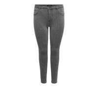 ONLY Carmakoma Carthunder Life Reg Skinny P U DNM Noos Pantalon, Medium Grey Denim, 46W x 32L Femmes