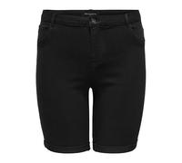 ONLY Carmakoma Carthunder Short en jean stretch pour femme Grande taille, Noir