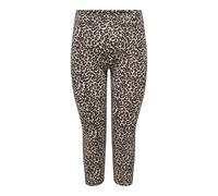 ONLY Carmakoma Cartime Life Calf AOP Legging Noos, Noir, XL Femmes