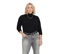 ONLY CARMAKOMA Carvenice Lifel/S Roll Pull KNT Sweater, Noir, 52-54 Femme