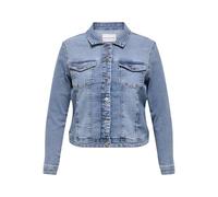 ONLY CARMAKOMA Carwespa LS Veste en jean pour femme Light Blue DNM Noos, Bleu jeans clair, 44