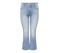 ONLY Carmakoma Carwilly Life Hw Flared DNM Tai467 Noos Pantalon pour Femme, Bleu Jeans Clair, 54W / 32L