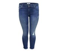 ONLY Carmakoma Carwilly Reg Skinny Ank Jeans MBD Noos Femme, Bleu (Medium Blue Denim Medium Blue Denim), 46