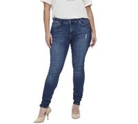 ONLY CARMAKOMA Carwilly Reg Skinny Jeans DNM Tai Noos Coupe, Denim Bleu médium, 48W x 32L Femme