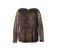 ONLY Carmakoma Chemisier 'CARFOREST' marron / brocart / noir, Taille XXL