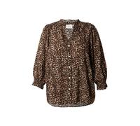 ONLY Carmakoma Chemisier 'CARRaya' crème / chocolat / noir, Taille 6XL