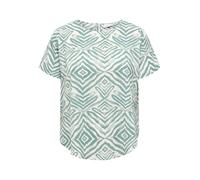 ONLY Carmakoma Chemisier 'CARVica' turquoise / blanc cassé, Taille XXXL