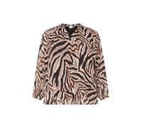 ONLY Carmakoma Chemisier 'KAIA' beige / marron / noir / blanc, Taille XXXL