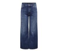 Only Carmakoma Femme Carjuicy Hw Wide Leg Rea255, Bleu Foncé Denim, 46W / 32L EU