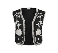 ONLY Carmakoma Gilet 'CARThyra' noir / blanc, Taille XXXL