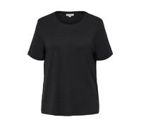 ONLY Carmakoma JRS Noos Carmoster S/S Fold Up Top pour Femme, Noir, M