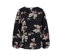 Only CARMAKOMA Neck Top Carvica Life L/S WVN Noos Haut à col en V, Noir, 44 Femmes