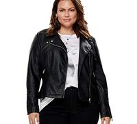 ONLY Carmakoma NOS Caremmy Faux Leather Biker Noos, Blouson Femme, Noir (Black Black), 50 (Taille Fabricant: 48)