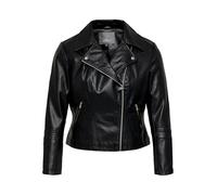 ONLY Blouson femme Caremmy Biker simili cuir NOS – Noir Taille 50 (Taille fabricant 48)