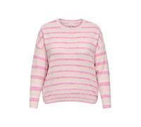 ONLY Carmakoma Pull-over 'CARJohanna' rose / rose clair / blanc, Taille 4XL