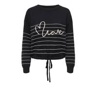 ONLY Carmakoma Pull-over 'CARSigne' noir / blanc, Taille 7XL