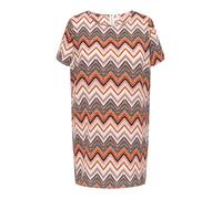 ONLY Carmakoma Robe 'CARLUX' bleu clair / homard / noir / blanc cassé, Taille 46