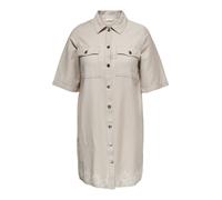 ONLY Carmakoma Robe-chemise 'CARBELLE-KASSIA' pierre / blanc, Taille 54