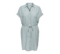 ONLY Carmakoma Robe-chemise 'CARPenna' émeraude / blanc, Taille 50