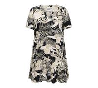 ONLY Carmakoma Robe d’été 'CARZALLY THEA' beige / crème / jaune / noir, Taille 46