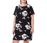 ONLY CARMAKOMA Robe Tunique Carlux SS WVN Noos pour Femme, Noir/AOP : Florence Flower, 48