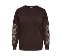 ONLY Carmakoma Sweat-shirt 'CARAlexa' beige clair / brun foncé, Taille 4XL