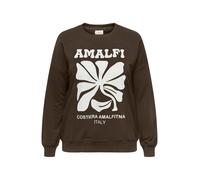 ONLY Carmakoma Sweat-shirt 'CAREsmara' chocolat / blanc, Taille XXL